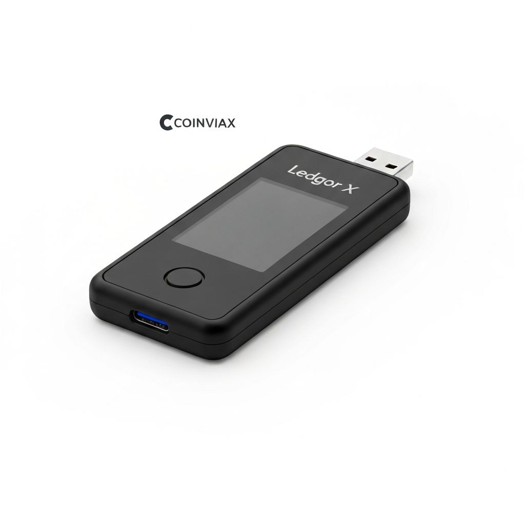Ledger Nano X hardware wallet device for secure Bitcoin storage